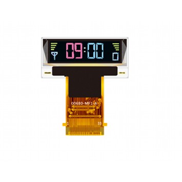 OLED单色液晶显示屏-JX128064C2W18点阵屏0.96寸